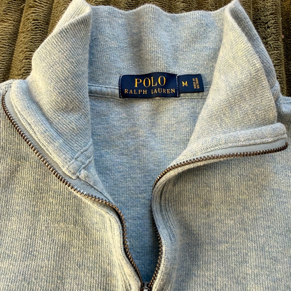 Ralph Lauren Light Blue Quarter-Zip Pullover - Picture 2 of 4